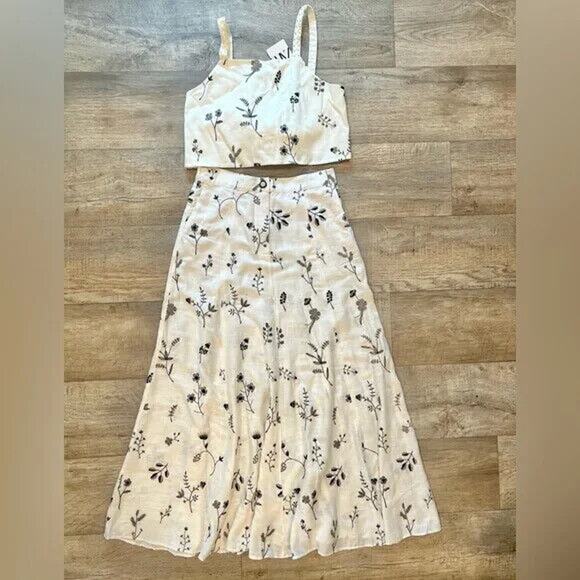 ZARA BLOGGER FAVE!!! Co-Ord Set Tied Crop Top + Maxi Skirt NWT - Picture 15 of 16